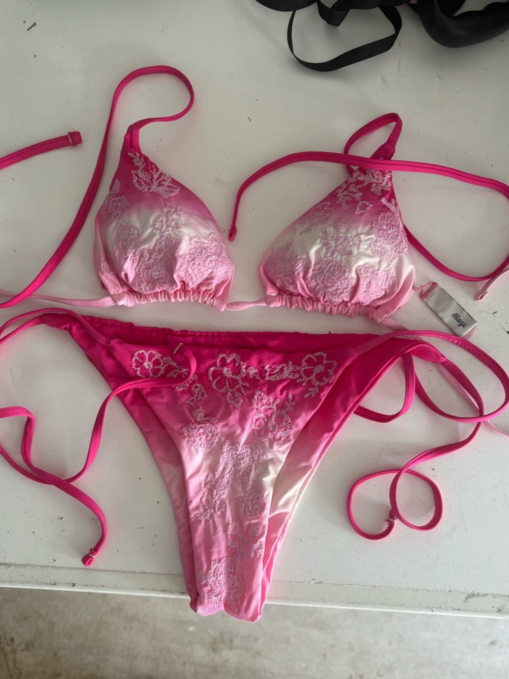 Maaji Hot Pink Ombre Bikini Set